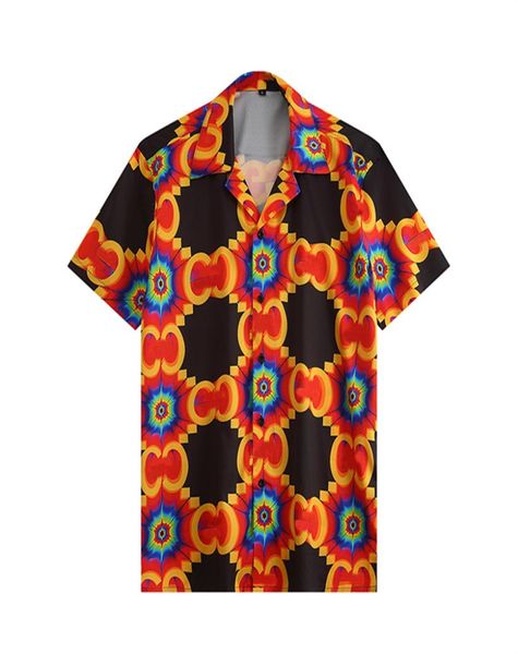 

2022 mens summer designer shirts fashion baroccoflage hawaii floral print casual shirt men slim fit short sleeve beach clothing2918794, White;black