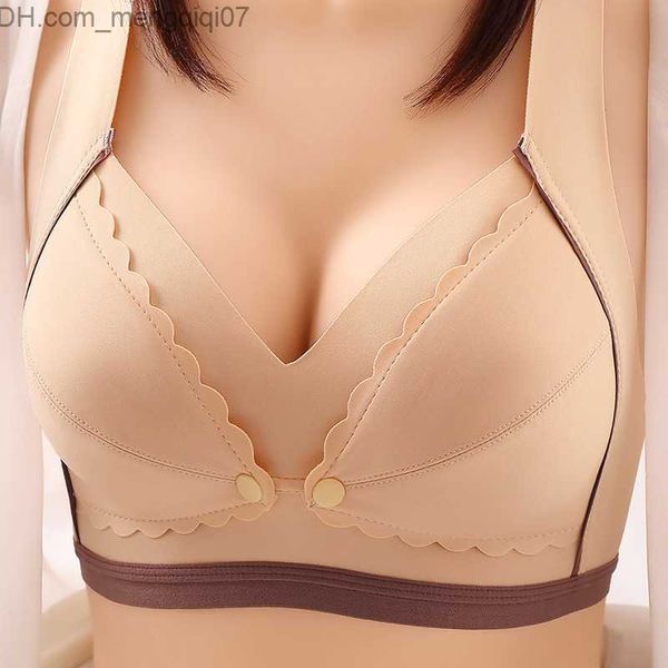 

maternity intimates maternity care bra maternity clothing without wires open buttons breastfeeding breathable maternity underwear z230801, White