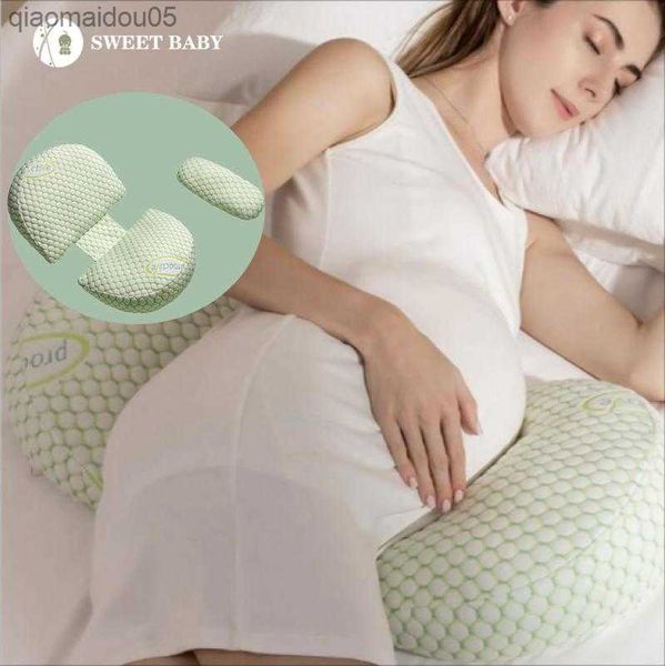 

pregnant women maternity pillow pregnancy essential u-shaped side sleeping pillow adjustable belly support ice fabric pillow l230712
