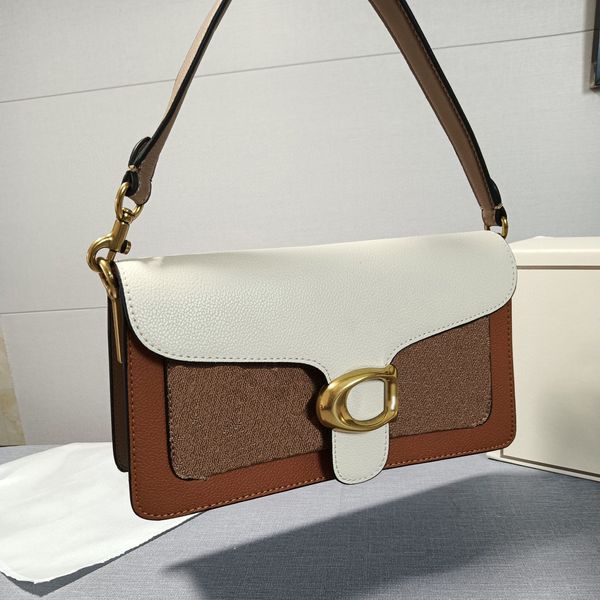

small shoulder bag c letter crossbody bags for women with metallic button designer bags leather flap messenger bags luxury bag brands office