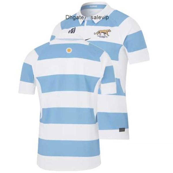 

2023 argentina rugby home rugby training jersey custom name and number size s--5xl, White;black