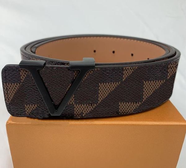 

2023 designer belt men gold buckle belts women fashion luxury plaid old flower striped leather designers mens and womens high-quality 3.8cm, Black;brown