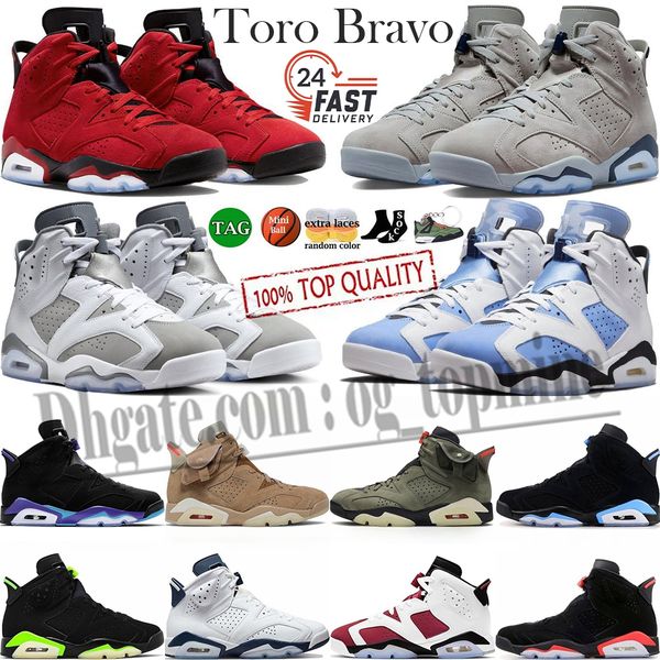 

jumpman 6 basketball shoes 6s toro bravo aqua cool grey midnight navy university blue red oreo georgetown unc cactus jack mens trainers outd