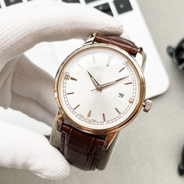 

designer watches aaa quality automatic mechanical watches tag heuer watches for mens diamond watch leather watches steel large dial 40mm lum, Slivery;golden