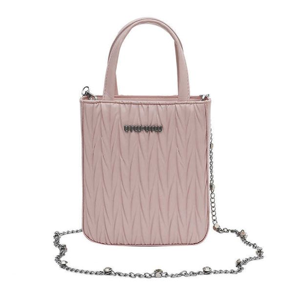 

designer bags women's fashion simple pleated chain small fragrant shoulder straddle handbag miu tote bag 3553