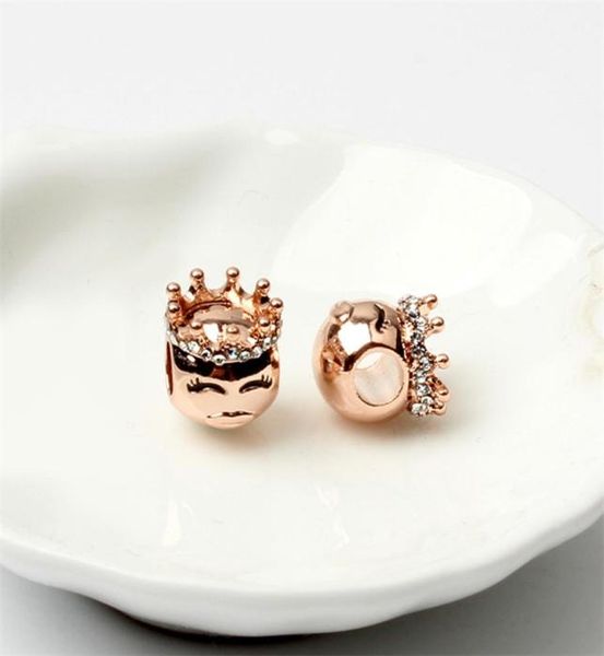 

rose color alloy charm bead princess fashion jewelry stunning european style fit for diy bracelet bangle3423831, Black