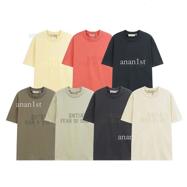 

5a 2023 ess mens t-shirts designer essentail womens tees short summer fashion casual with letter superior qualityw t shirt, White;black