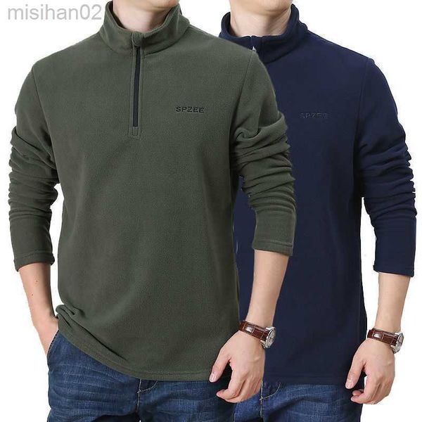 

men's hoodies sweatshirts autumn winter tactical fleece men casual slim stand collar long sleeve polar warm military army clothes hkd2, Black