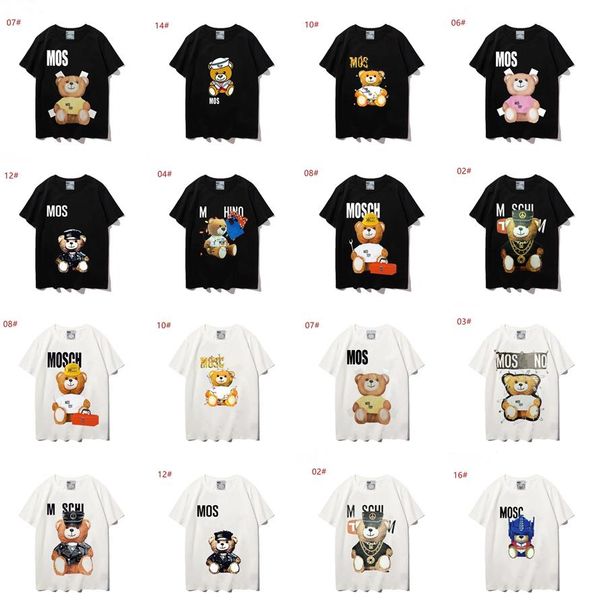 

summer mens t shirts s sleeve crewneck shirt printing ocersized luxury casual s-xxl mosc, White;black