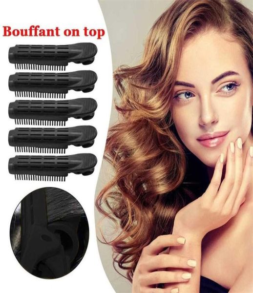 

5pcs hair curler clip self grip volume roots natural fluffy diy hair curler clip sleeping lightweight curly hair clips stylin h0912859622, Golden;silver