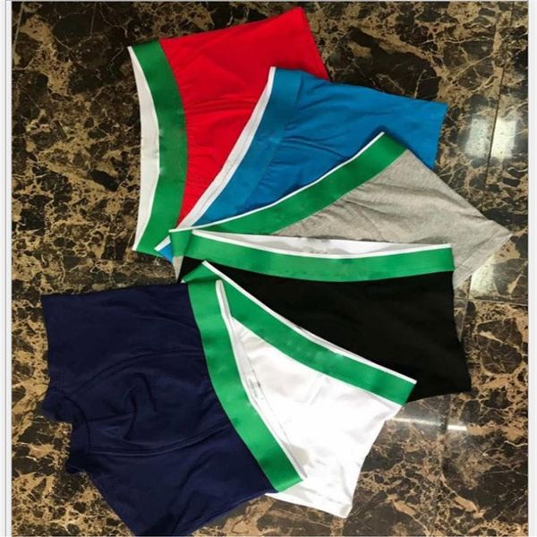 

mens designer boxers brands underpants classic mens boxer casual shorts underwear breathable cotton underwears 4pcs with box171f, Black;white