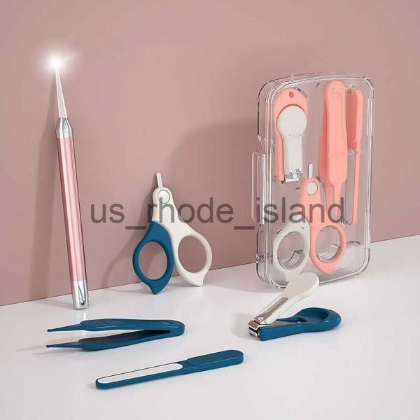 

nail care 4pcs/set baby safety nail clippers scissors set newborn multifunction health care nail trimmer essentials kit baby stuff x0729
