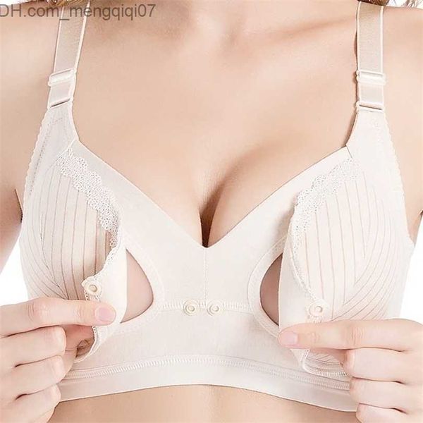 

maternity intimates maternity intimates nursing bra women nights underwear open cup breastfeeding feeding front closure clothes z230731, White