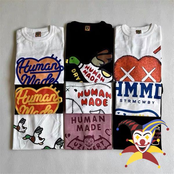 

mens tshirts human made t shirt men women tshirt short sleeve 230729, White;black