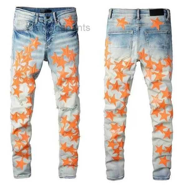 

fashion jeans cool style luxury denim ripped biker black blue jean slim fit sj5v