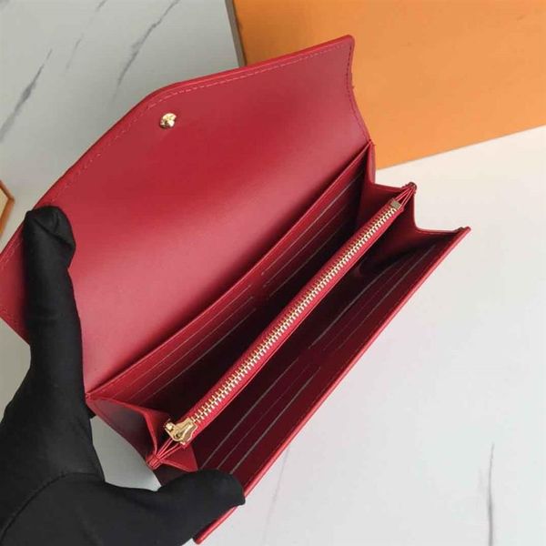 

new designer women varnish leather long wallets female fashion zero purse european style lady casual clutch origianl box 19x10cm262d, Red;black