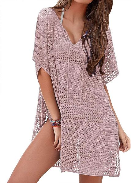 

womens swimsuit beach coverup crochet bathing suit swimwear bikini cover ups pool swim dress, White;black