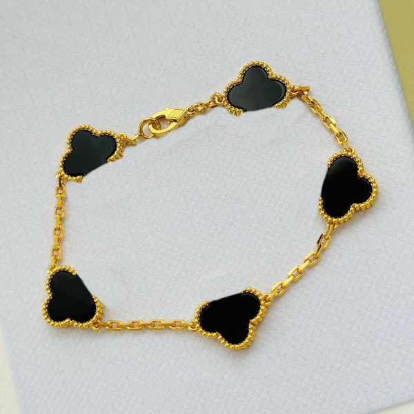 

luxury jewelry love bracelet women's van charm cleef bracelet fashion jewelry stainless steel chain jeweler gilded designer bracelet af, Golden;silver
