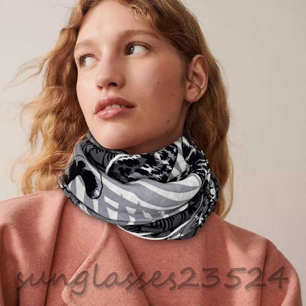 

premium cashmere scarf, leopard pattern, designer luxury scarf, high version, craftsmanship w001, Blue;gray