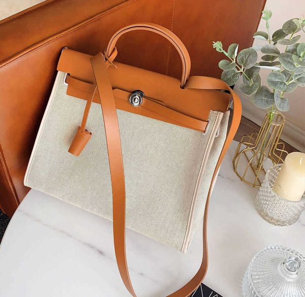 

herbag bag women's big s large capacity commuter class ome birkin canvas yry