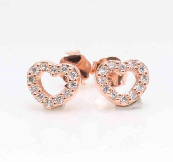 

selling 2022 ins new pan039s new rose gold won heart earrings fashion temperament love zircon earrings romantic gift54042731881771, Golden