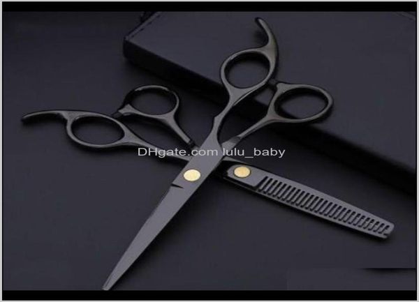 

costway professional 440 steel 6 inch black set cutting barber salon haircut thinning shears hairdressing fe2xt bthyb3957479