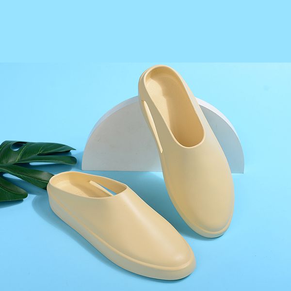 

lazy baotou half slippers men summer wear fashion new non slip flat pregnant women can wear the same type of men and women have 4 colors to, Black