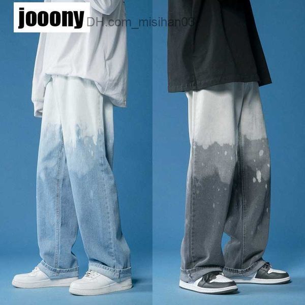 

men's pants street denim women's bag denim wide leg denim men's loose fitting men's casual pants men's jeans z23073, Black