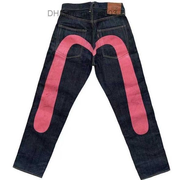 

men's pants y2k jeans men's hip-hop retro personalized printing bag washing denim pants new hip-hop gothic straight casual wide le, Black