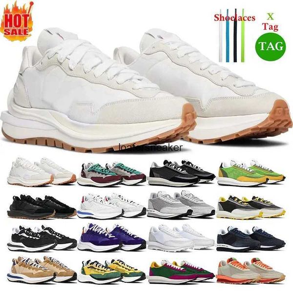 

designer running shoes steam waffle biscuit men's running shoes women's sail black gum white nylon orange men's sports shoes