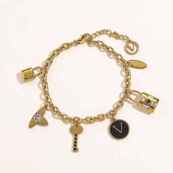 

classic l bracelet women's donkey family letter new handicraft, Golden;silver