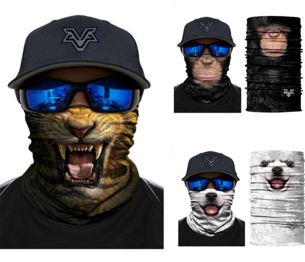 

cute animal face scarf men skiing neck warmer 3d wolf dog orangutan sports mask fishing cycling skiing bandanas neck gaiter balacl2622579, Blue;black