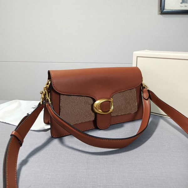 

designer shoulder bags for women c letter leather crossbody bag with button ladies purse flap messenger bags luxury bag brands shopping week