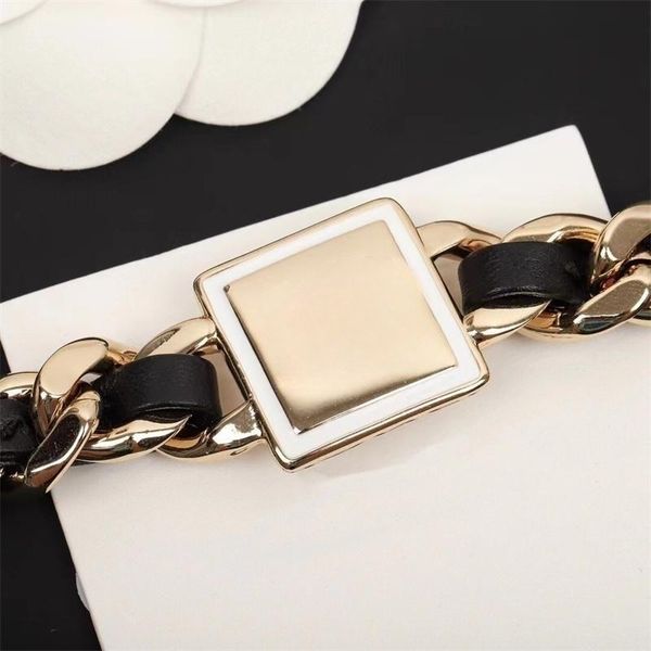 

brand designer bracelet luxury bracelets c letters charm bracelet chain mens bracelets fashion trend women girls classic jewelry accessories, Black