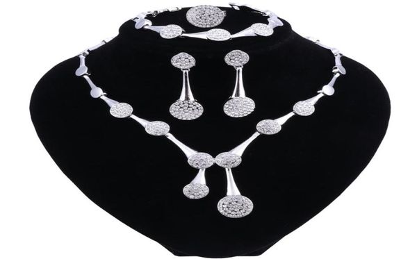 

african beads jewellery set crystal wedding necklace earrings ring set womens clothing accessories bridal jewelry sets 20184747565, Black