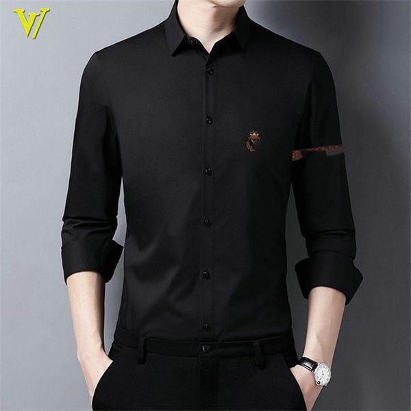 

men's long and short shirts casual slim-fit shirts fashion shirts for work meetings hairstylist's shirts men must have bf47, White;black