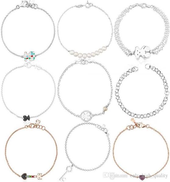 

925 sterling silver spanish brand love inlaid diamond bracelet and original jewelry whole are suitable for partie1304075