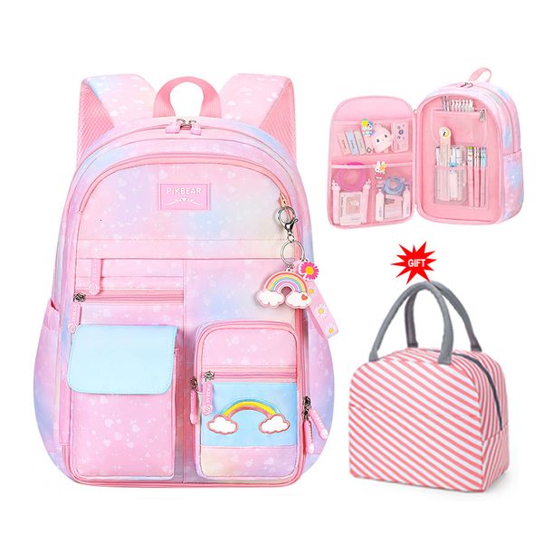 

backpacks primary school backpack cute colorful bags for girls princess school bags waterproof children rainbow series schoolbags 230729