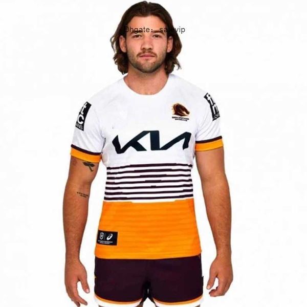 

2023 brisbane broncos away rugby jersey shirt size s--3xl-4xl-5xleyac, White;black