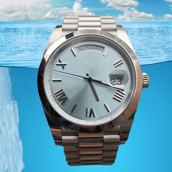

sunday 41mm mens watch and womens watches classic automatic movement double calendar 904l stainless steel rose gold bracelet sapphire glass, Slivery;brown