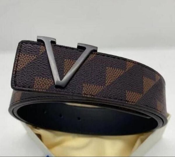 

men designers belts classic fashion casual letter smooth buckle womens mens leather belt width 3.8cm, Black;brown