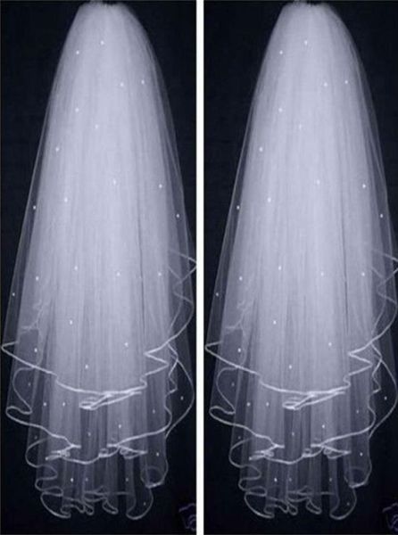 

tulle white ivory three layer bridal veils simple short elbow length soft wedding veil accessories for brides1872953, Black