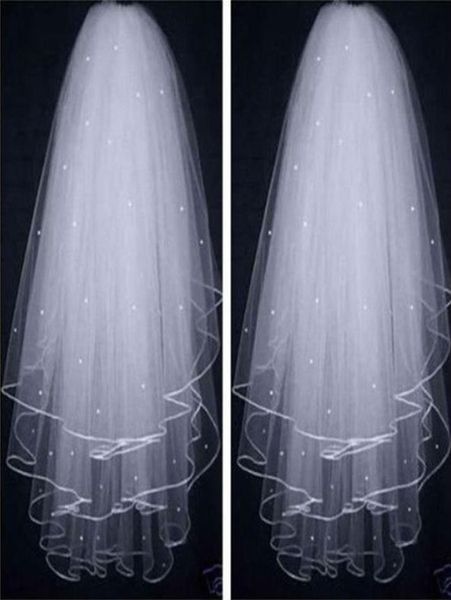 

tulle white ivory three layer bridal veils simple short elbow length soft wedding veil accessories for brides9910346, Black