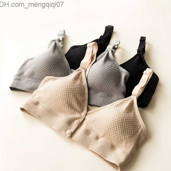 

maternity intimates pregnant women's bra front button care seamless vest clothing pregnant women's underwear z230731, White