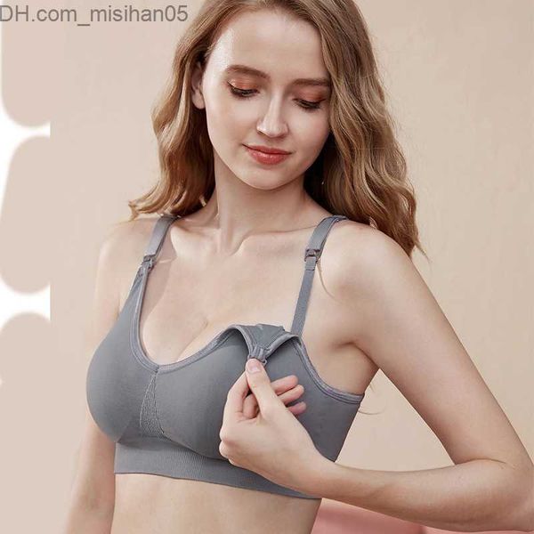 

maternity intimates thread pregnant women's bra thin breathable care bra pregnant women's underwear anti sag nursing bra push up f, White