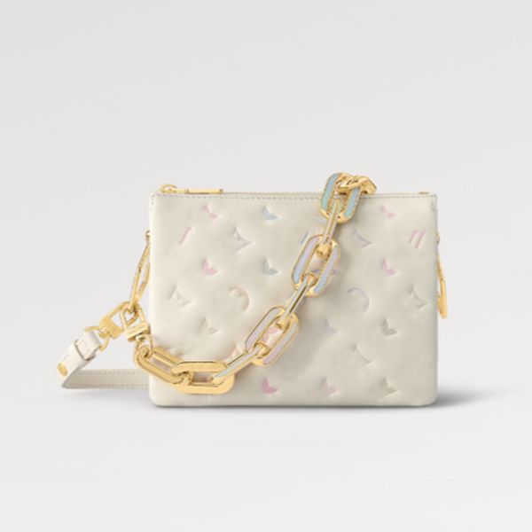 

explosion new women's bags handbag m22993 clutch coussin bb chunky golden chain h27 capsule soft embossed day bag lambskin cowhide quar