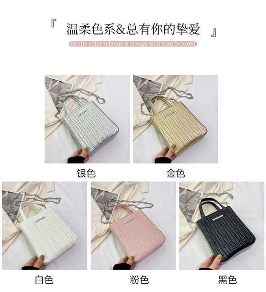 

designer bags popular bag wrinkle embroidery bag crystal chain mini shoulder crossbody bag miu tote bag 4s4h