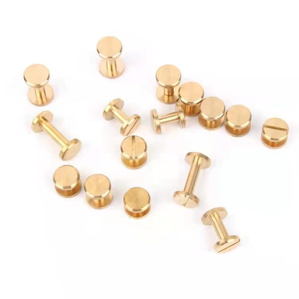 

100sets round flat head leather fasteners sturdy binding rivets male and female screws belt accessories garment trimmings, Black;red