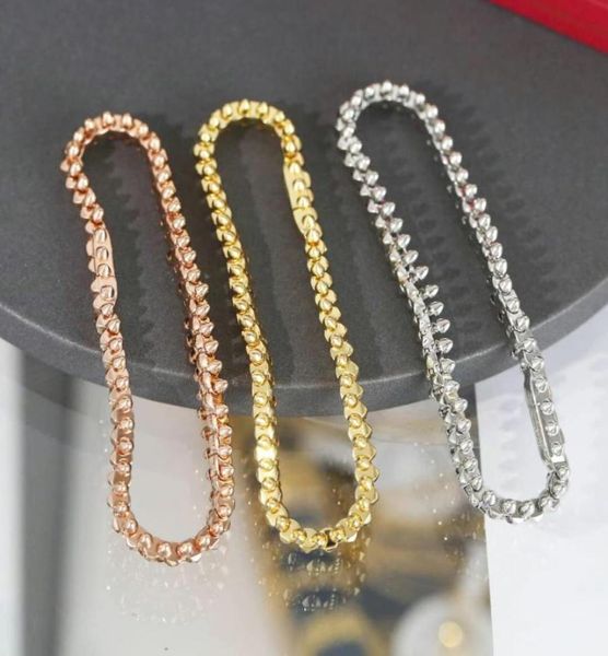 

charm bracelet with diamond in three colors plated for women and man engagement jewelry gift have box ps33261602551, Golden;silver