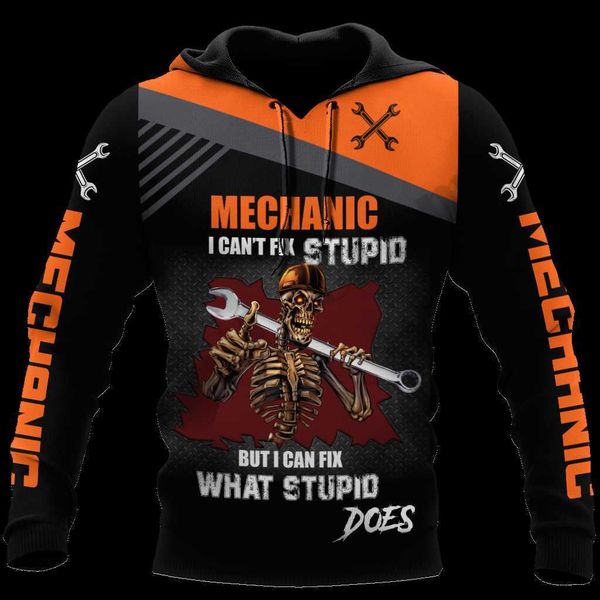 

men's hoodies sweatshirts plstar cosmos 3dprinted mechanic skull art unique hrajuku funny streetwear casual hoodies/zip/sweatshirt styl, Black